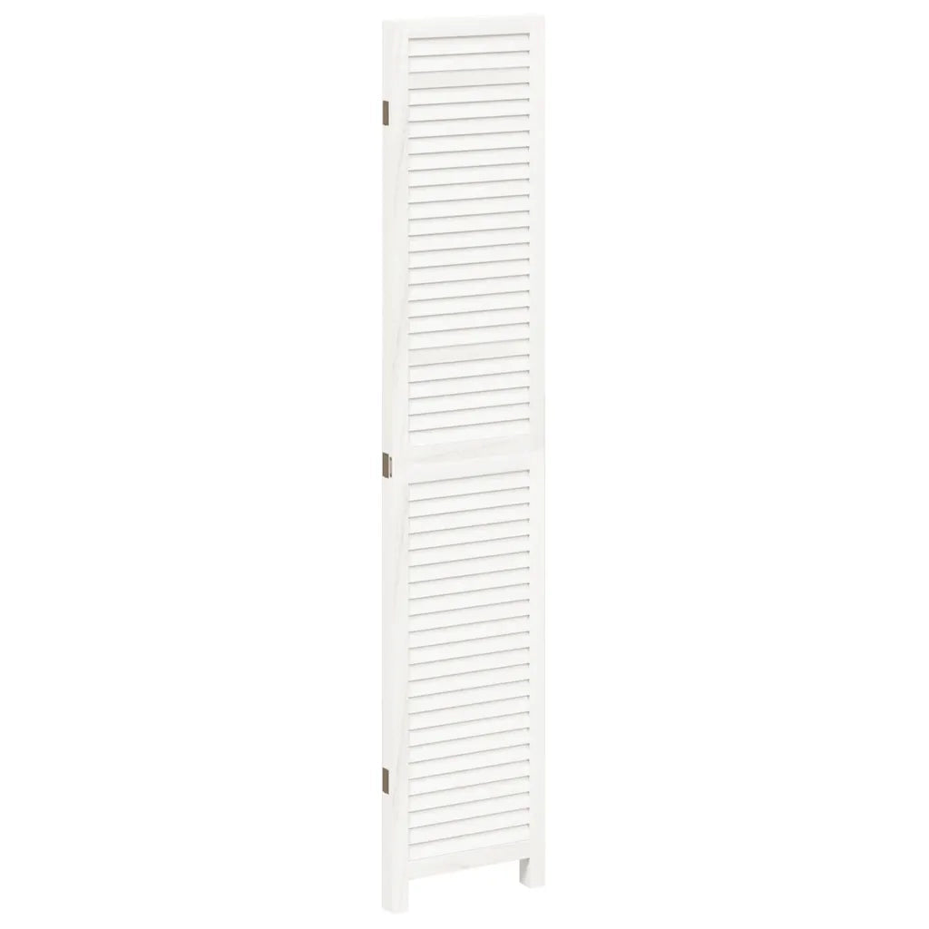 Divisorio Ambienti 3Pannelli Bianco Legno Massello di Paulownia 358831