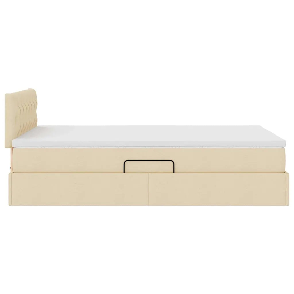 Letto con contenitore e materasso Crema 120 x 200 cm 3370567