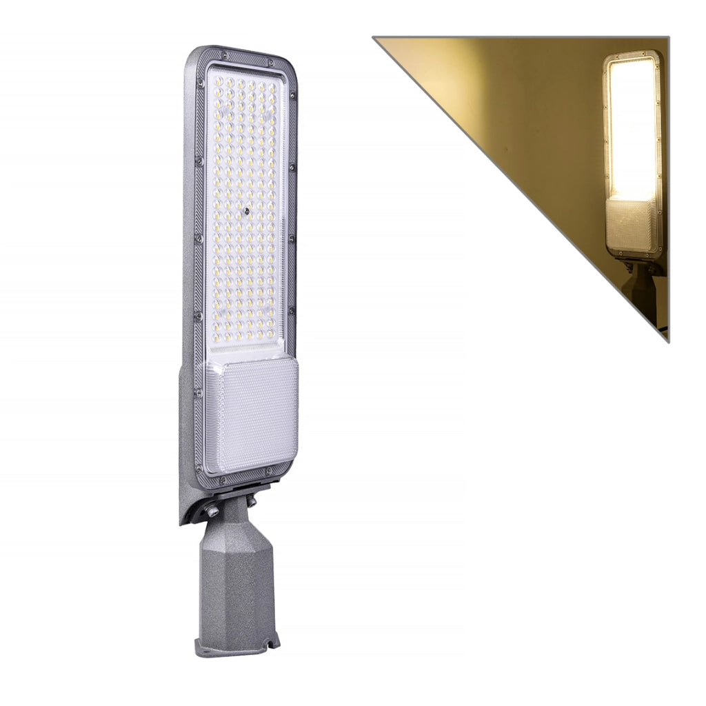 LAMPIONE STRADALE LED 100W GRIGIO LUCE NATURALE 4000K° - ILLUMINAZIONE PER ESTERNI IP65