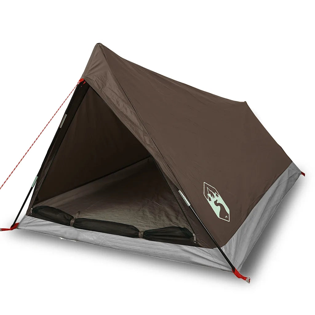 Tenda da Campeggio per 2 Persone-Tenda per Escursionismo Marrone Impermeabile 943167