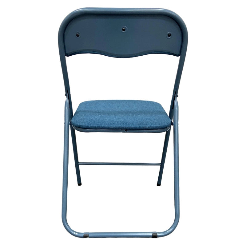 Set di 6 Sedie Pieghevoli Syria In Tessuto Poliestere Blu