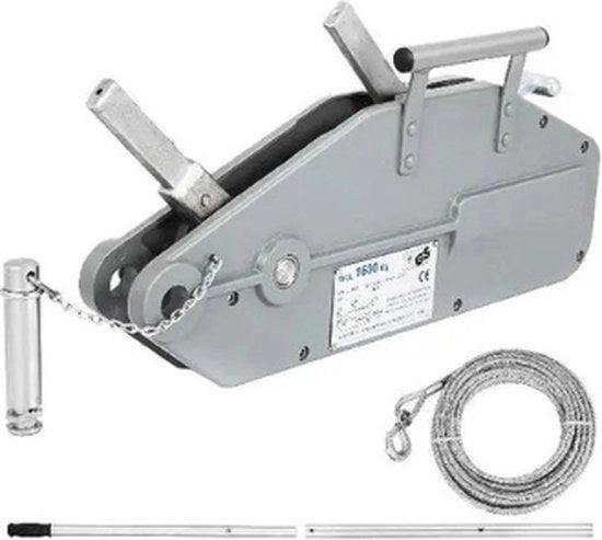 Manubrio - Manubrio estensibile - 1600KG - 25M - Argento - Metallo
