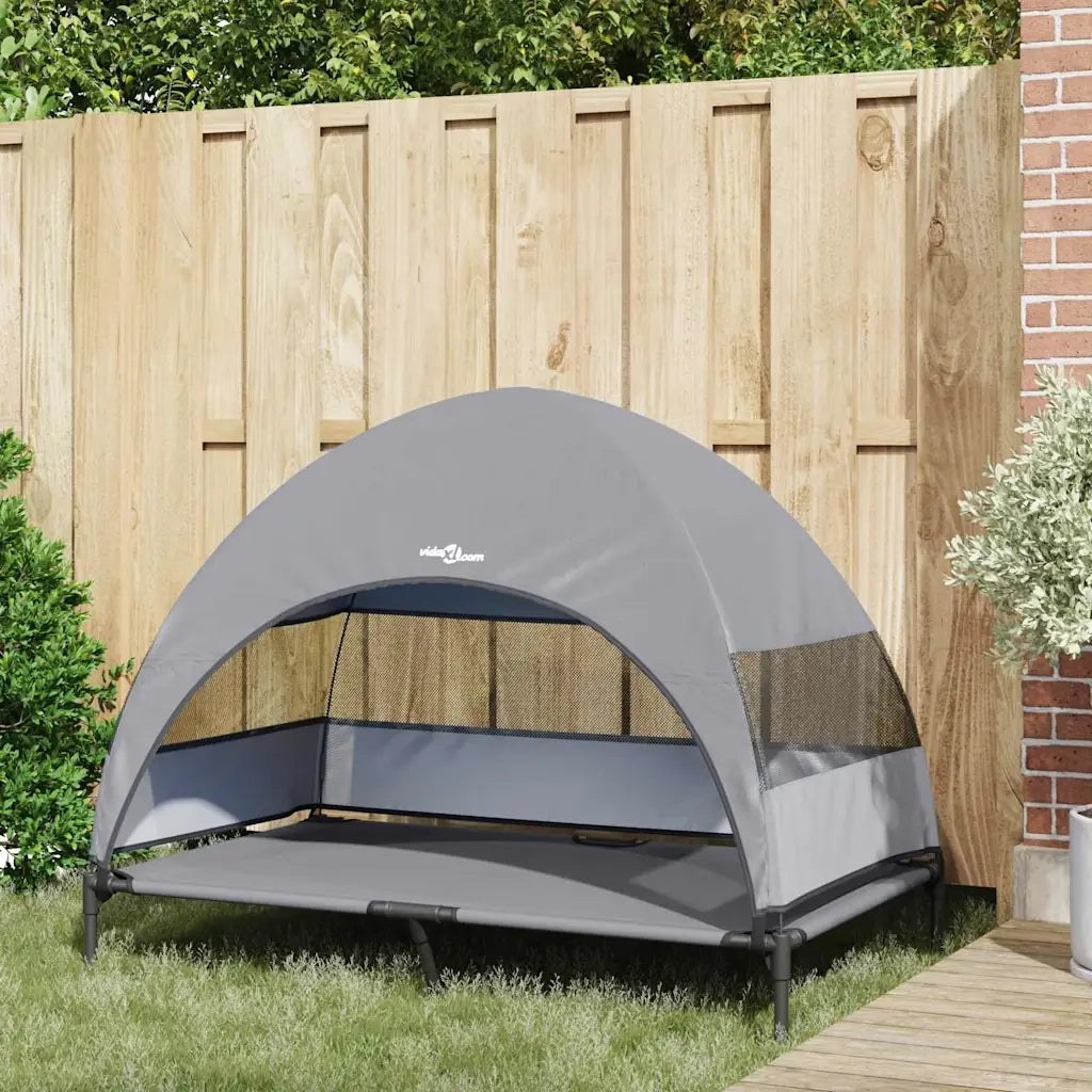 vidaXL Letto per Cani Elevato Grigio chiaro 127 x 81 x 108 cm