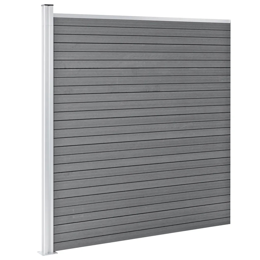 Pannello di Recinzione in WPC 1737x186 cm Grigio 3053233