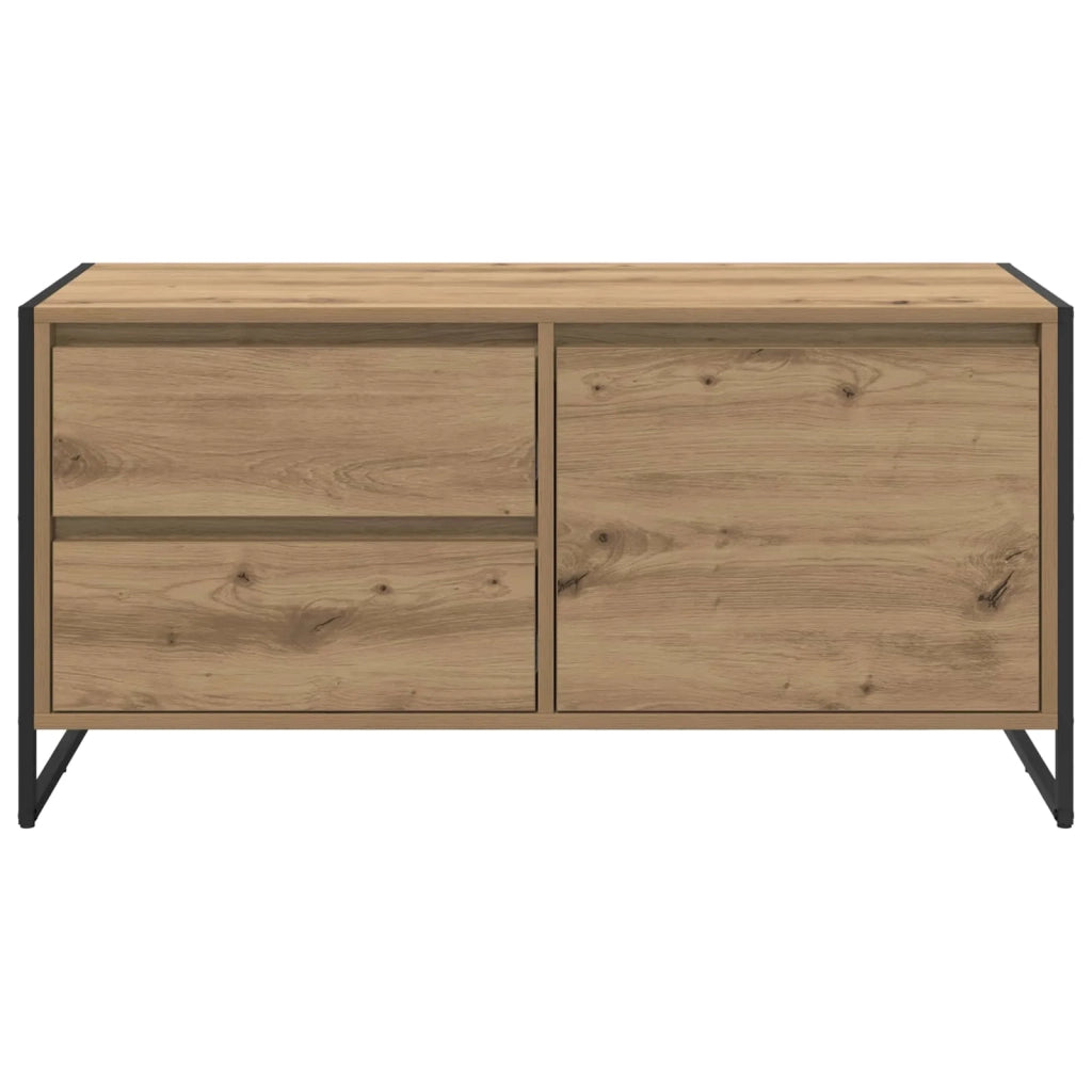 Mobile TV con cassetto-Credenza TV-Console TV Rovere Artigianale 100 x 36 x 49.5 cm