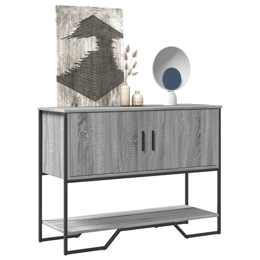 vidaXL Tavolo Consolle Grigio Sonoma 100x35x74,5 cm in Truciolato