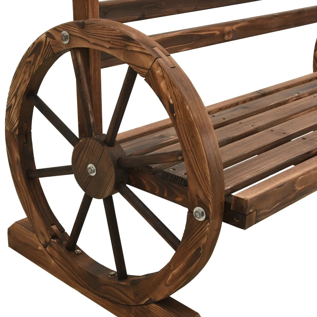 Panchina da Giardino 112 cm in Legno Massello di Abete 313891