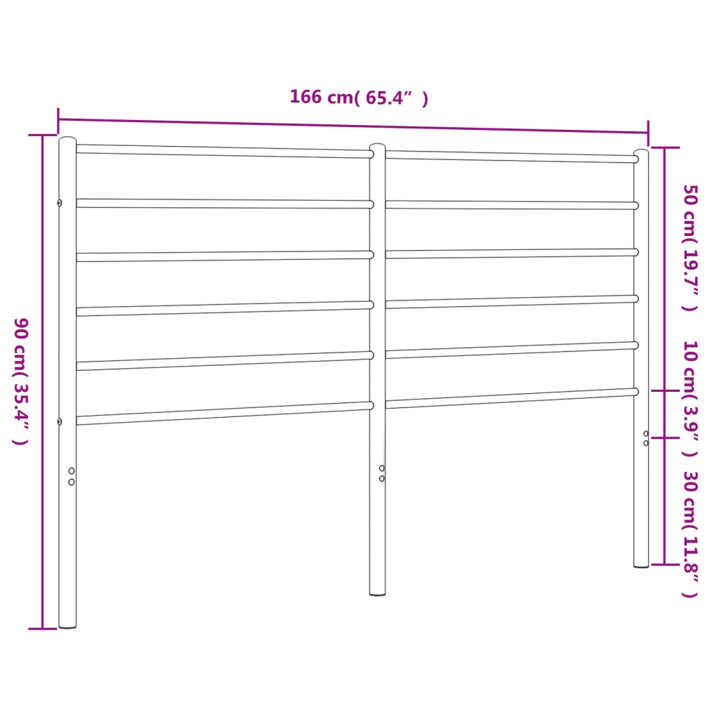 Testiera di Ricambio in Metallo Bianco 160 cm 352403