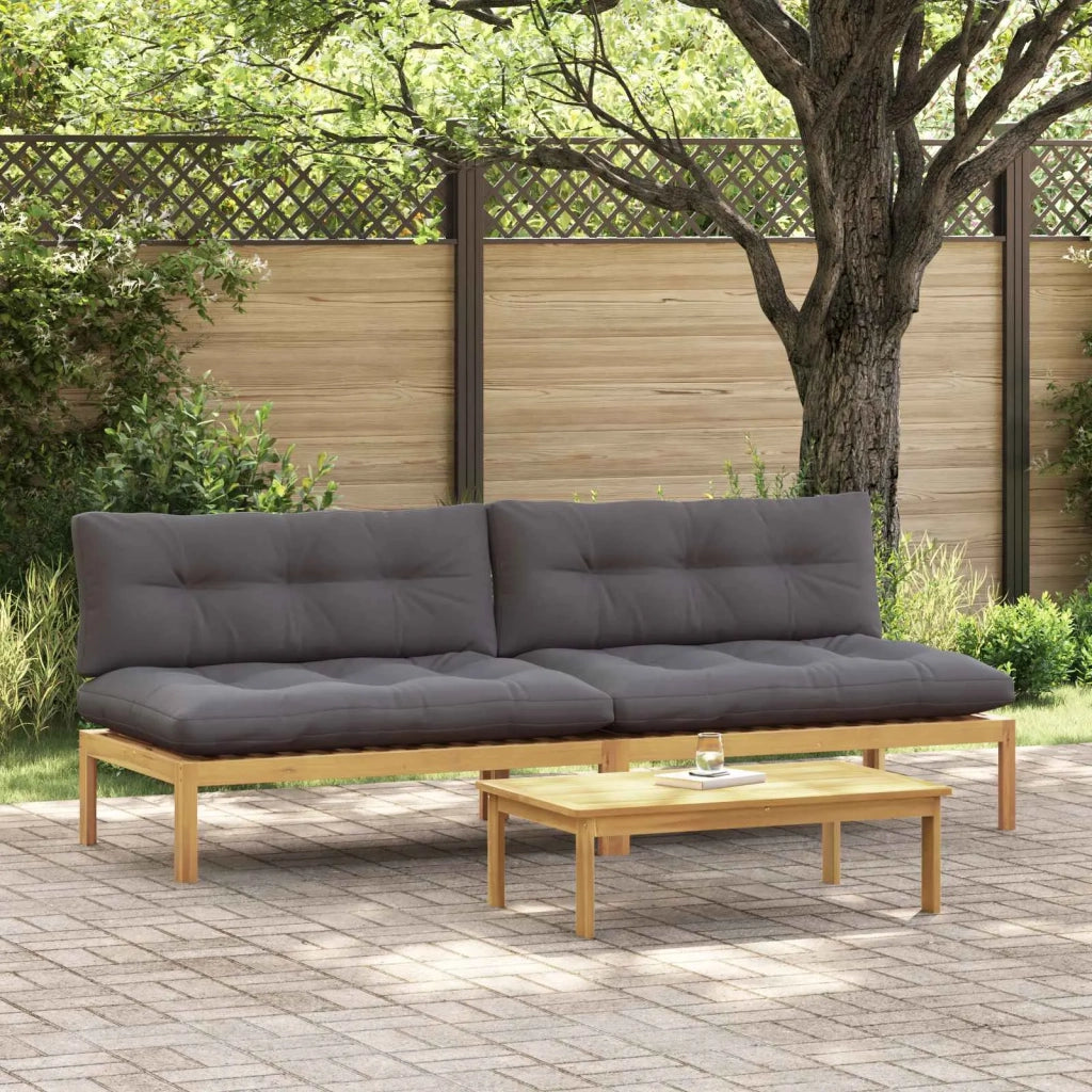 Unità Divano Centrale Acacia Chiaro e Grigio Scuro 3418153