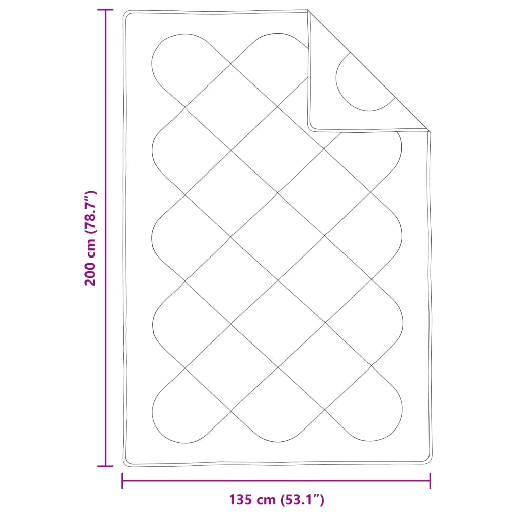 Piumone | Duvet per Tutte le Stagioni con cuscino 2 pz Bianco Microfibra