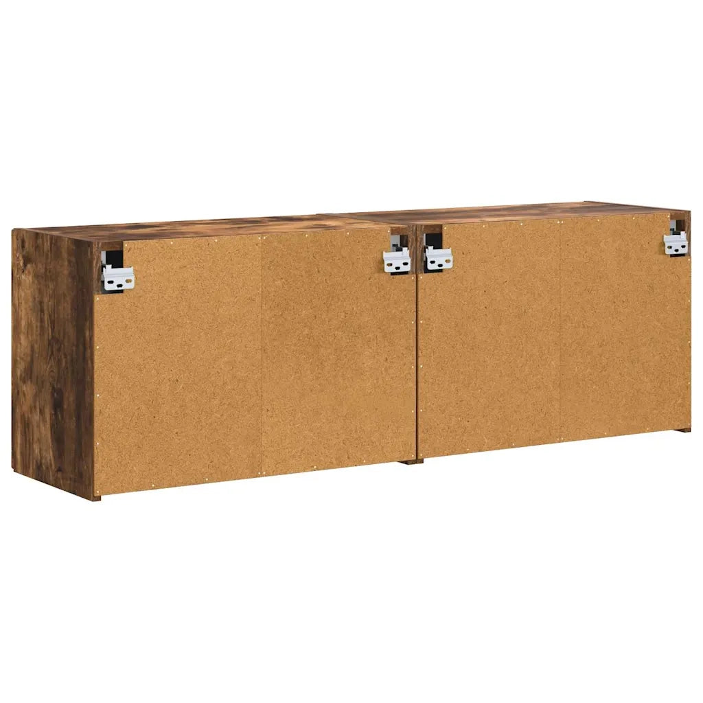 Mobile TV da parete 2 pcs Rovere fumé 59,5 x 31 x 40 cm