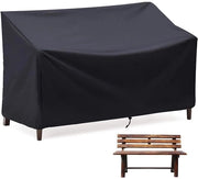 Cuscino per banco da giardino - Impermeabile - Nero - 4 posti - Per uso all'aperto - 190 x 66 x 89 cm