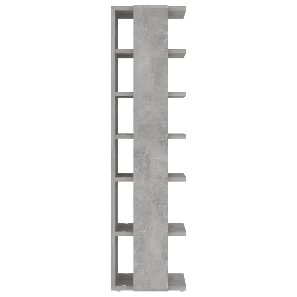 Scarpiere 2 pz-Set di 2 Scaffale per scarpe Grigio Cemento 27,5x27x102 cm