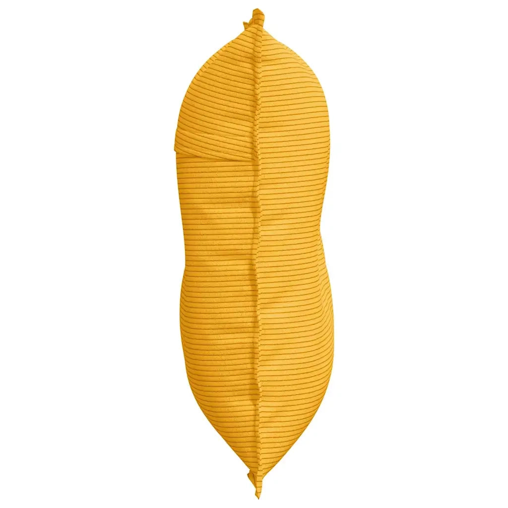 Cuscino per Schiena Giallo Chiaro 80 x 50 cm Tessuto in Cords 42014742