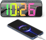 Alarme Digitale con Display RGB LED e Porta di Ricarica USB per Casa e Ufficio
