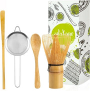 Set di preparazione matcha - 4 Chasen giapponesi - cucchiaio tradizionale per matcha - set di filtrazione per polvere di tè verde - manufatti artigianali giapponesi - accessori per tè