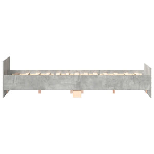 Giroletto con Testiera e Pediera Grigio Cemento 180x200 cm 3203771