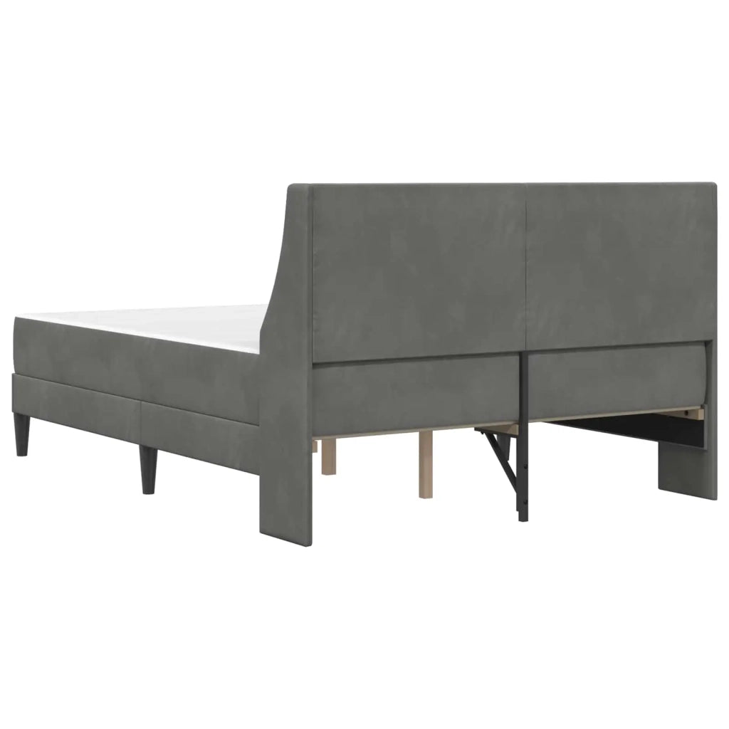Struttura letto con materasso Grigio scuro 120 x 190 cm Velluto 3414784