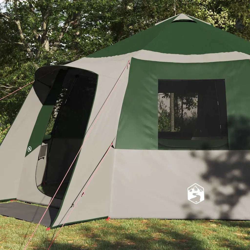 Tenda da campeggio per 12 persone con tetto Verde e Grigio