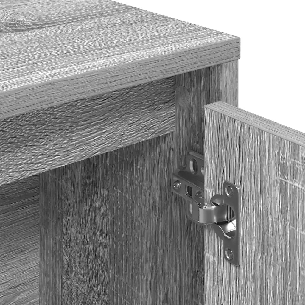 Libreria-Scaffale per Libri-Mobile di Stoccaggio Grigio Sonoma 89x24x101,5 cm in Legno Multistrato