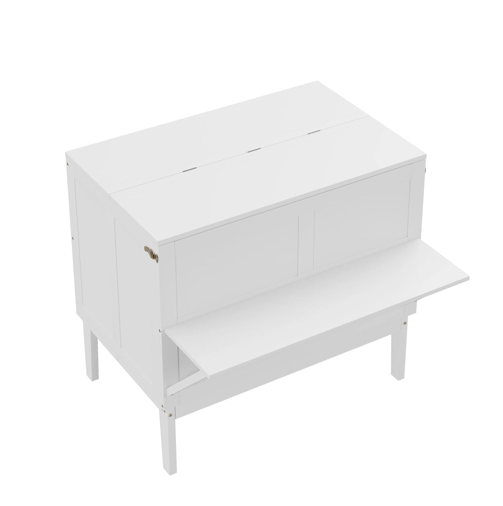 Letto a scomparsa verticale 90x200 cm salvaspazio bianco
