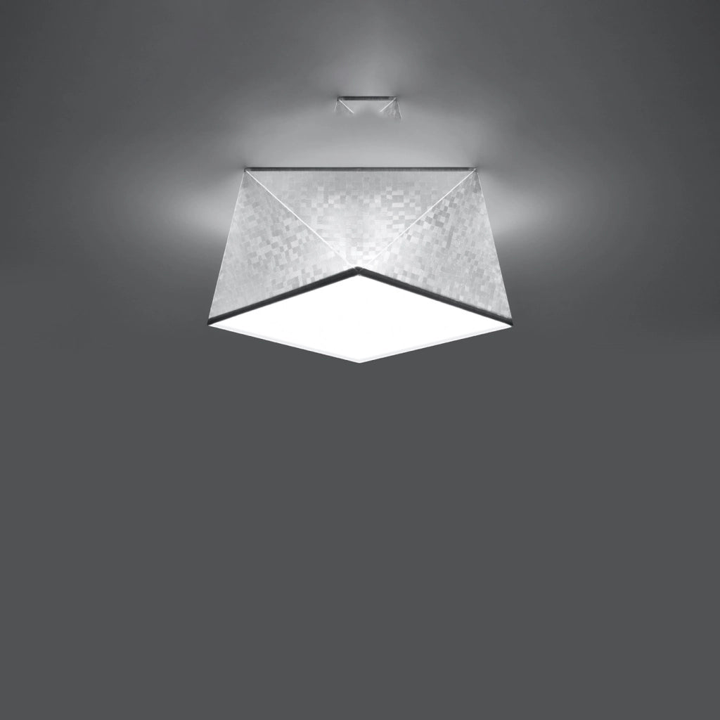 Plafoniera TRIGON 25 argento effetto paillettes Pure Lume