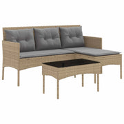 Set Divano da Giardino con cuscino 2 pz | Set Salotto da Giardino polyrattan