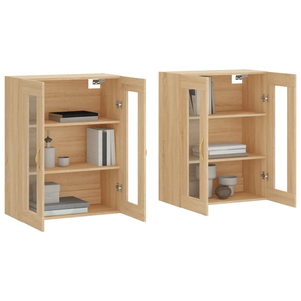 Armadietti a Parete 2 pz Rovere Sonoma in Legno Multistrato CFW5558038