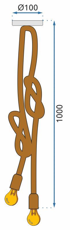 Lampada Da Soffitto Corda APP419-2CP