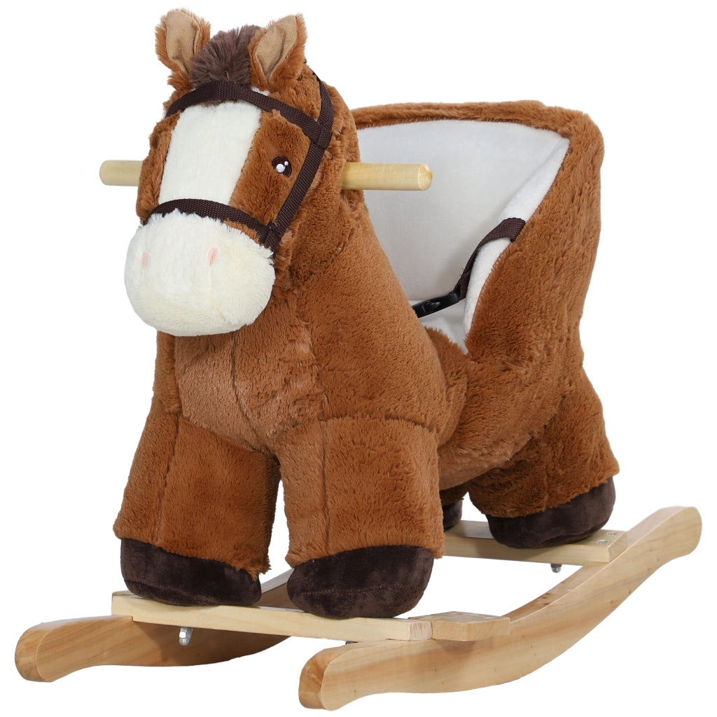Cavallo a Dondolo per Bambini ¨C Minimal ¨C Legno con Sicurezza e Suono