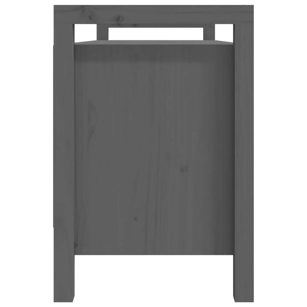 Panca da ingresso 110 x 40 x 60 cm in legno massello di pino grigio 02_0010801