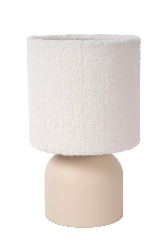 Lampada da tavolo crema paralume cotone E14 Lucide