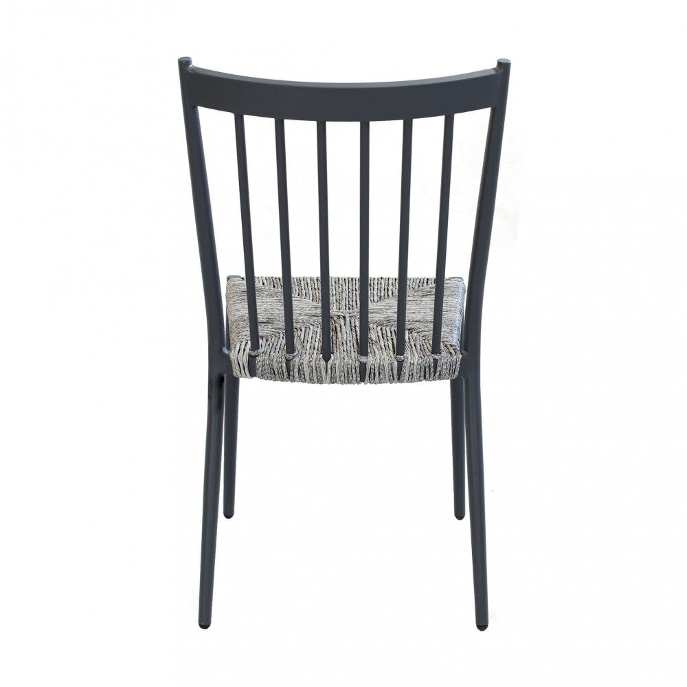 Sedia Martinica Impilabile 46x57x86 h cm in Alluminio Antracite