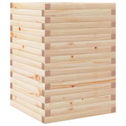 Fioriera rialzata per piante e fiori terrazza giardino 50 x 50 x 68,5 cm legno di pino massiccio marrone 02_0037669