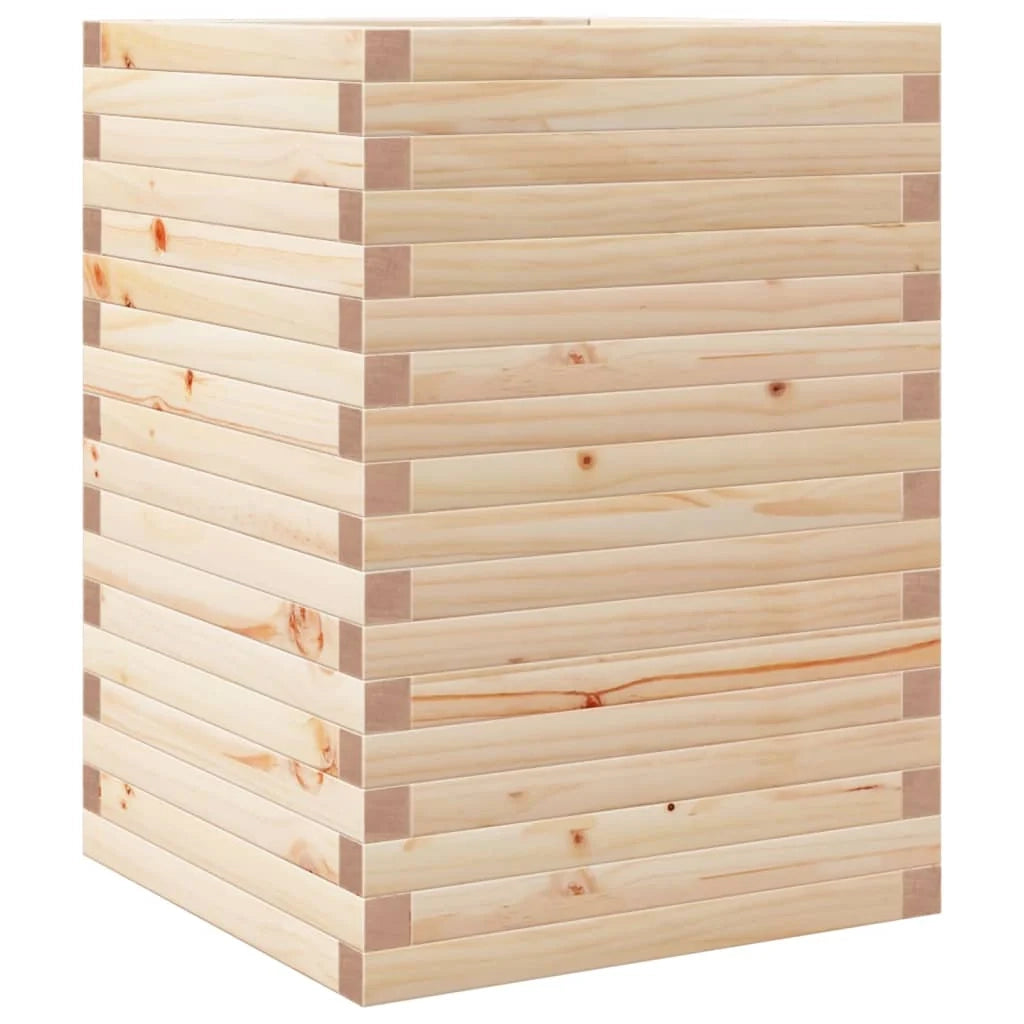 Fioriera rialzata per piante e fiori terrazza giardino 50 x 50 x 68,5 cm legno di pino massiccio marrone 02_0037669