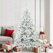 Albero di Natale Artificiale con Rami Pieghevoli Bianco 180 cm