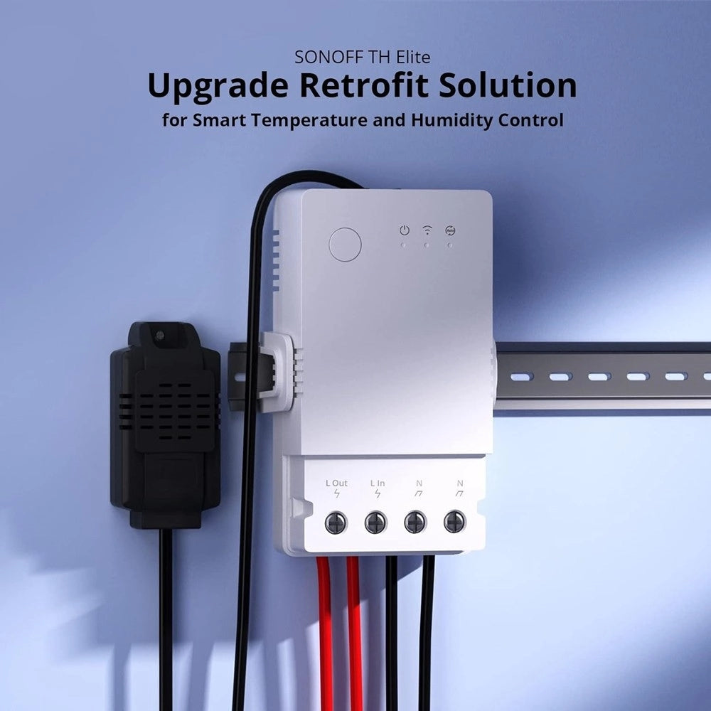 Trade Shop - Interruttore Di Rilevamento Temperatura Umidità Thr316 Th Origin Smart Wifi Sonoff -