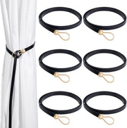 Gordini per tende 6 pezzi - Materiale PU - Antiscivolo - Corda decorativa - Fissaggio alla parete libero - Lunghezza 1136 mm - Senza strumenti necessari - Cordoni per tende