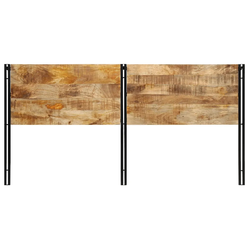 Testiera 200 cm in Legno Massello di Mango e Ferro 4017558