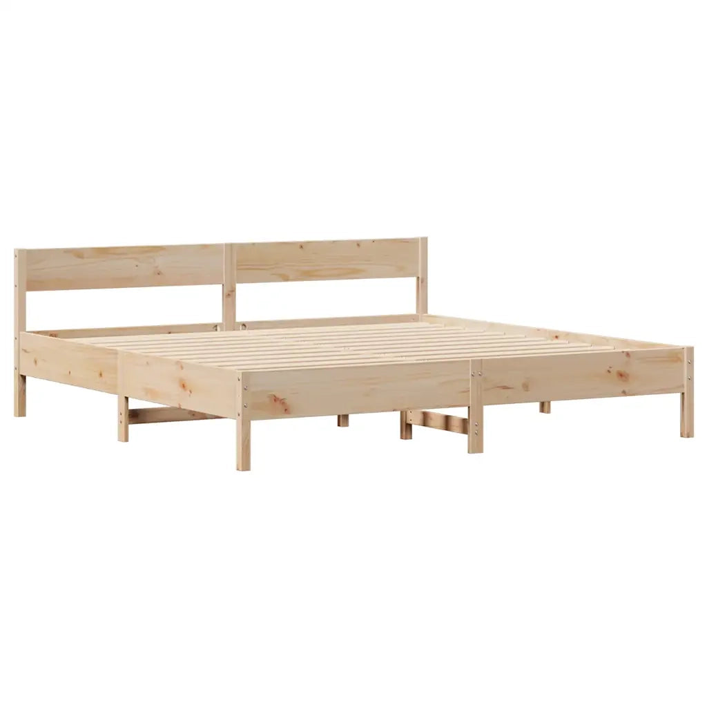 Letto senza Materasso 200x200 cm in Legno Massello di Pino