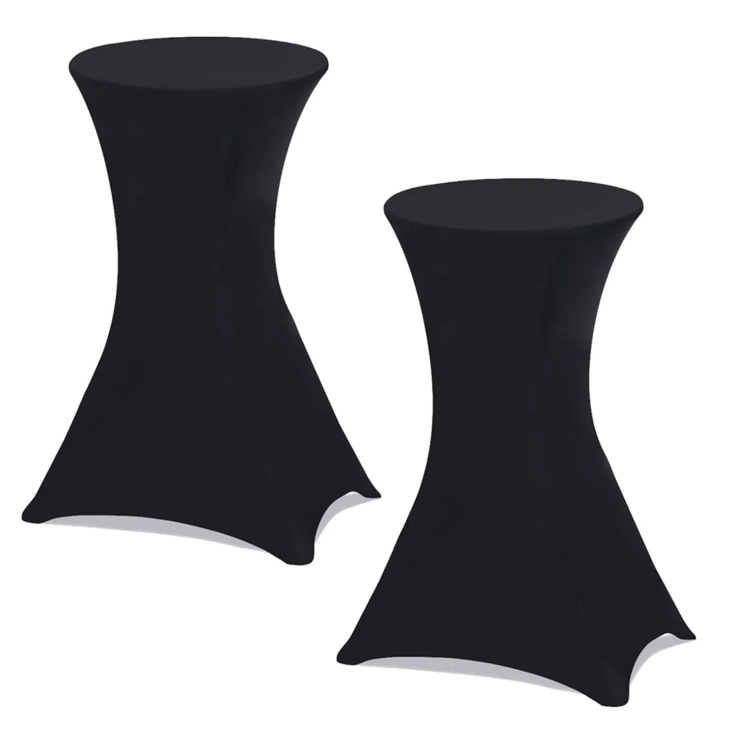 IDMarket - Set di 2 coperture nere per tavolo pieghevole alto 105 CM