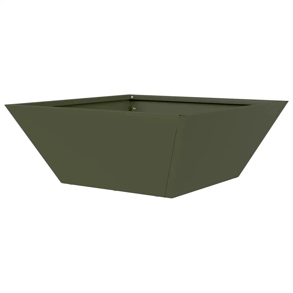 Vaso da giardino-Fioriera Esterno-Contenitore per Piante Verde oliva 40 x 40 x 15 cm