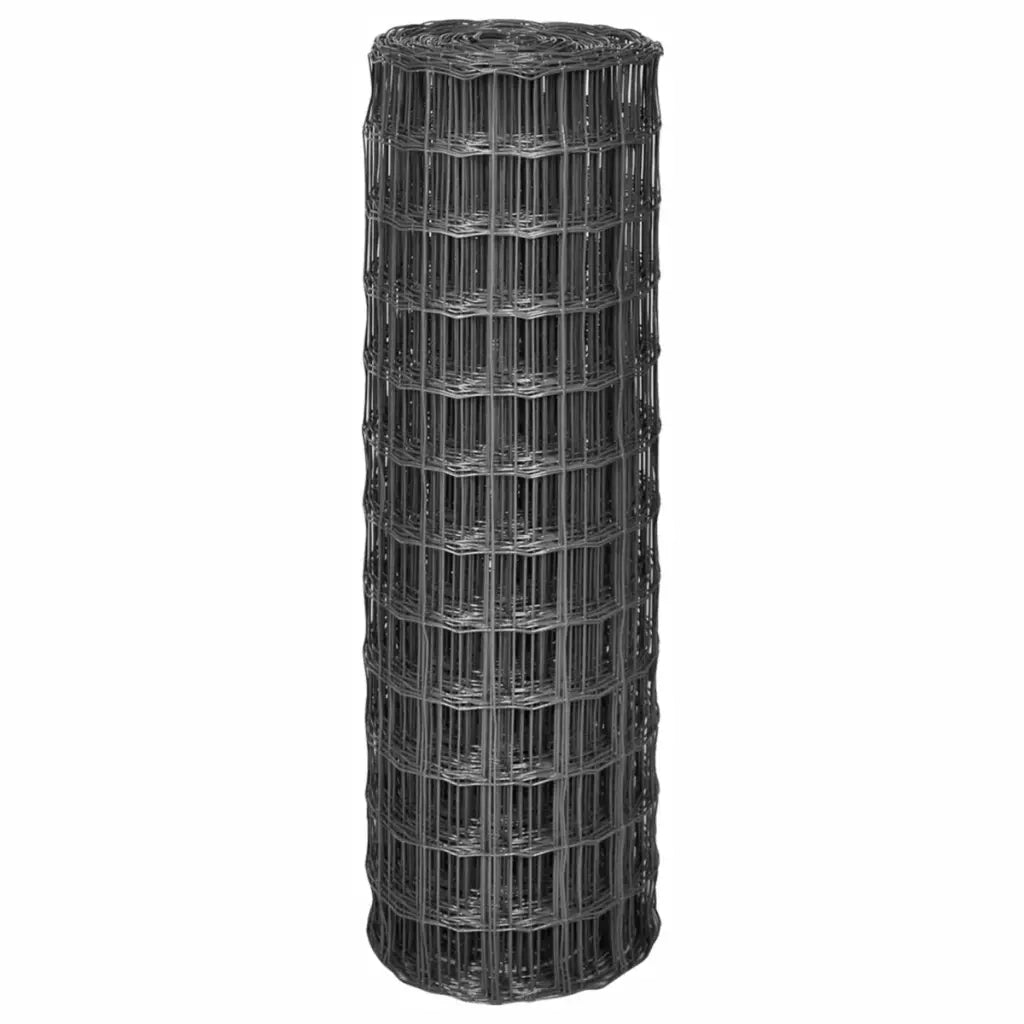 Recinzione Euro in Acciaio 10x1,2 m Grigia cod mxl 7452