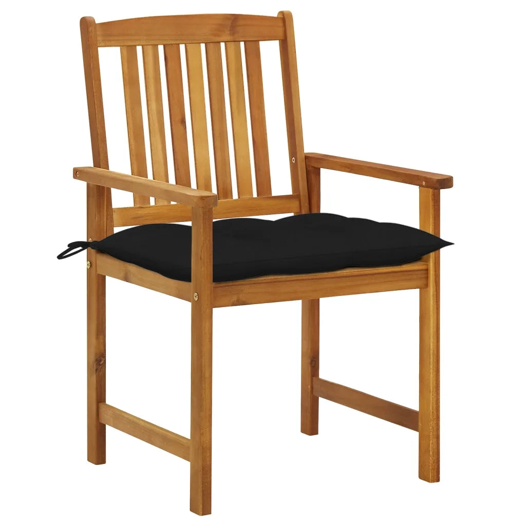 Sedie da Giardino con Cuscini 8 pz in Legno Massello di Acacia 3078200