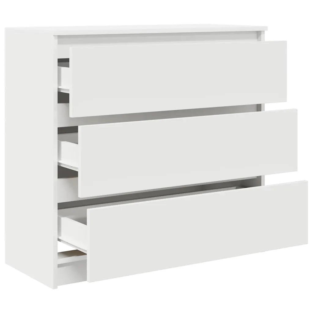 Credenza Bianca 80x35x76 cm in Legno Multistrato 861733