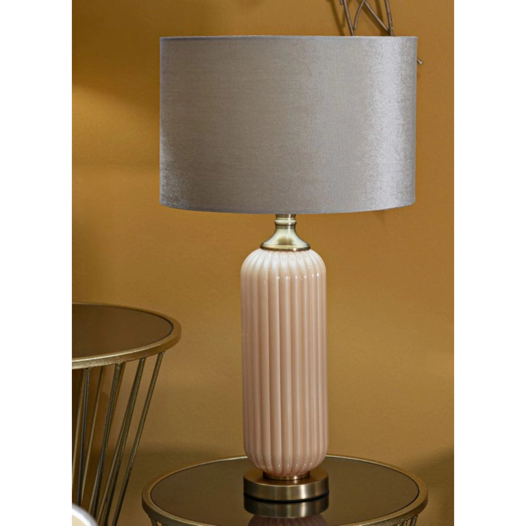 Lampada da Tavolo VKH731, Bianco, Vetro, 64x35,5x35,5 cm