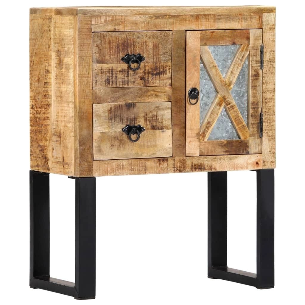 Buffet credenza cassettiera armadio mobile contenitore organizer per cucina soggiorno salotto 60 x 30 x 76 cm legno massello di mango marrone 02_0029603
