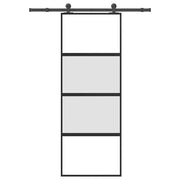 Porta Scorrevole Ferramenta 76x205 cm Vetro Temperato Alluminio