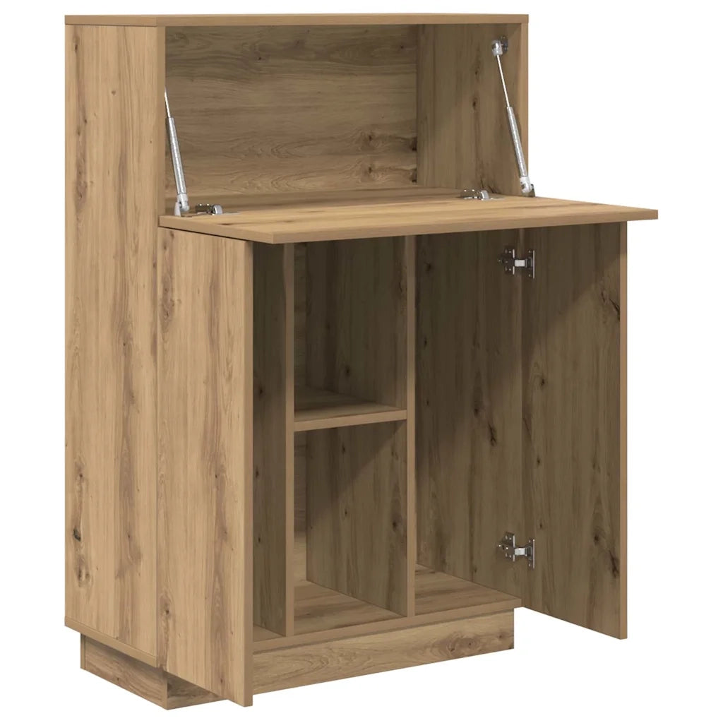 Scrivania | Tavolo da Ufficio con porta Rovere artigianale 71,5 x 31,5 x 106,5 cm