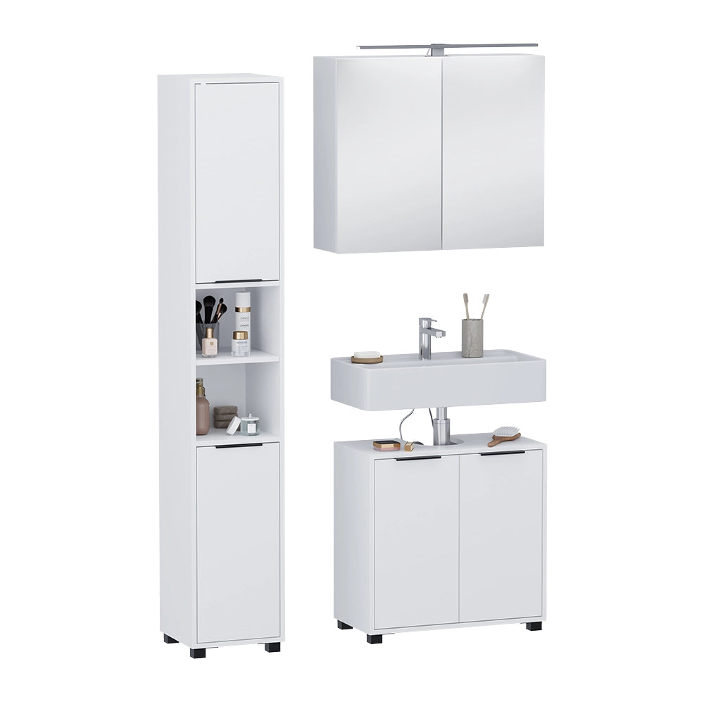 Vicco Set di mobili da bagno Bianco 3 parti